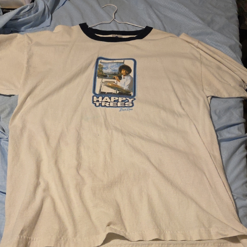 Mens Bob Ross Ringer Tee